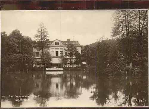 Bad Freienwalde Restaurant Papenmuehle Kat. Bad Freienwalde