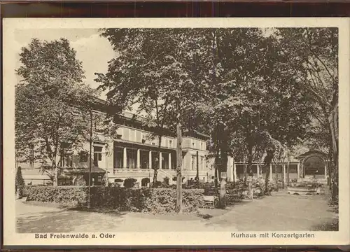 Bad Freienwalde Kurhaus mit Konzertgarten Kat. Bad Freienwalde