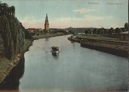 Potsdam Havellandschaft Kirche Boot / Potsdam /Potsdam Stadtkreis