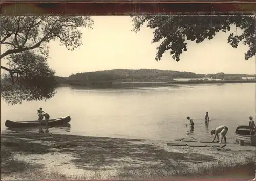 Potsdam Uferpartie am Schlaenitzsee Kanu Anglersiedlung  / Potsdam /Potsdam Stadtkreis
