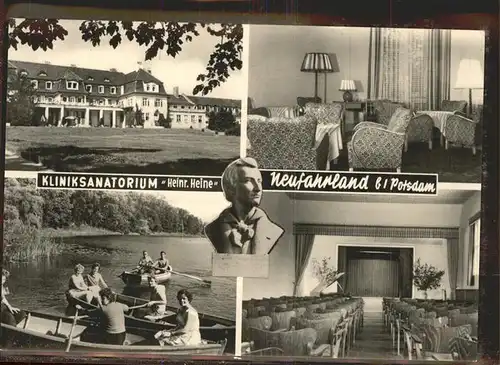 Neu Fahrland Kliniksanatorium Heinrich Heine Bootspartie Kultursaal Kat. Potsdam