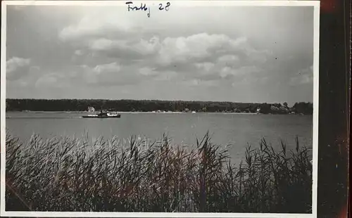 Fuerstenberg Mecklenburg Uferpartie am Roeblinsee Dampfer Luftkurort Kat. Neustrelitz