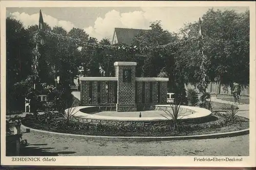 Zehdenick Friedrich Ebert Denkmal Kat. Zehdenick