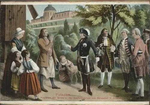 Potsdam Friedrich der Grosse Muehlenbesitzer von Sanssouci / Potsdam /Potsdam Stadtkreis