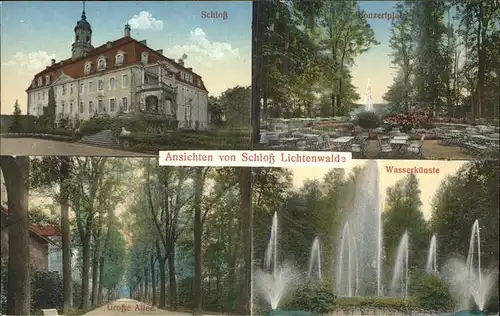 Lichtenwalde Sachsen Schloss Konzertplatz Baumallee Wasserkuenste / Niederwiesa /Mittelsachsen LKR