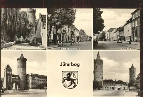 Jueterbog Stadtmauer Zinnaer Strasse Tor Platz der Jugend Stadttuerme Wappen Kat. Jueterbog