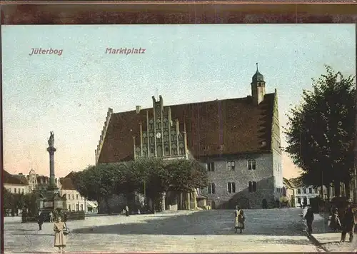 Jueterbog Marktplatz Rathaus Kriegerdenkmal Kat. Jueterbog