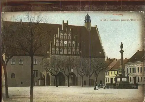 Jueterbog Marktplatz Rathaus Kriegerdenkmal Kat. Jueterbog