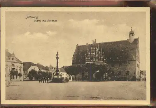 Jueterbog Marktplatz Rathaus Kriegerdenkmal Kat. Jueterbog