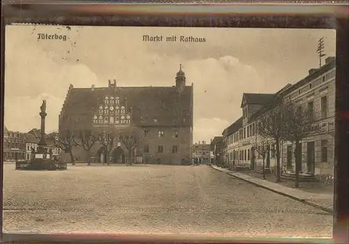 Jueterbog Marktplatz Rathaus Kriegerdenkmal Kat. Jueterbog