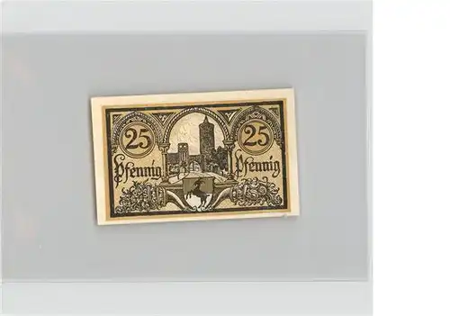 Jueterbog Gutschein 25 Pfennig St. Nikolaikirche Tor Turm Kat. Jueterbog