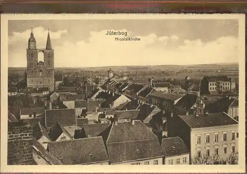 Jueterbog Panorama mit St. Nicolaikirche Kat. Jueterbog