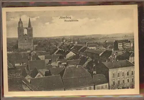 Jueterbog Panorama mit St. Nicolaikirche Kat. Jueterbog