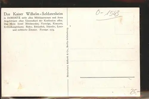 Dallgow Kaiser Wilhelm Soldatenheim Kat. Dallgow Doeberitz