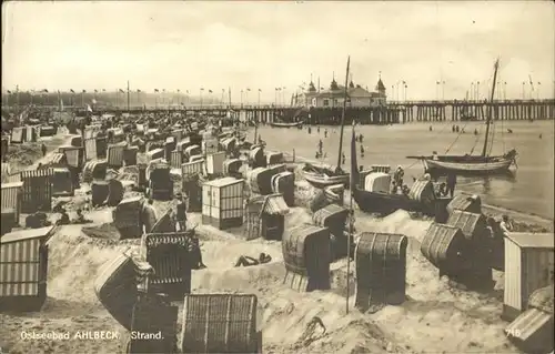 Ahlbeck Ostseebad Insel Usedom Strand Kat. Heringsdorf Insel Usedom