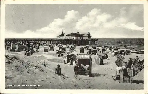 Ahlbeck Ostseebad Insel Usedom Seebruecke Kat. Heringsdorf Insel Usedom