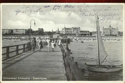 Zinnowitz Ostseebad Usedom Seebruecke Kat. Zinnowitz