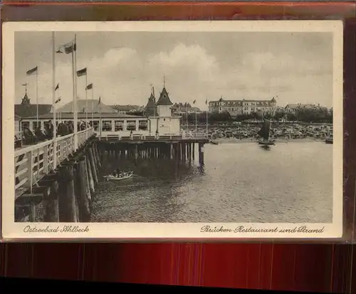 Ahlbeck Ostseebad Insel Usedom Brueckenrestaurant Kat. Heringsdorf Insel Usedom