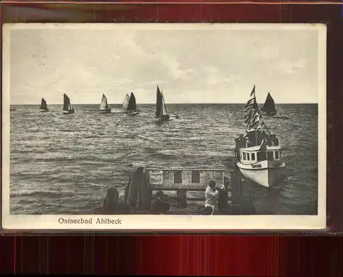 Ahlbeck Ostseebad Insel Usedom div.Ausflugsboote Kat. Heringsdorf Insel Usedom