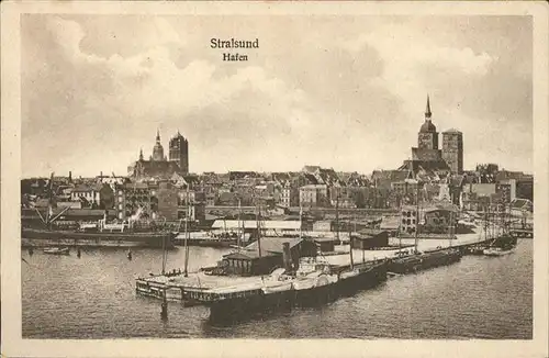 Stralsund Mecklenburg Vorpommern Hafen Dampfschiff Seitenraddampfer Kat. Stralsund