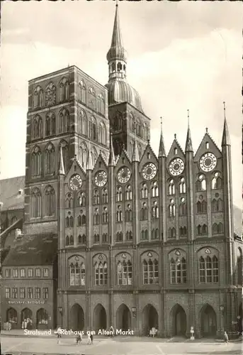 Stralsund Mecklenburg Vorpommern Rathaus Alten Markt Kat. Stralsund