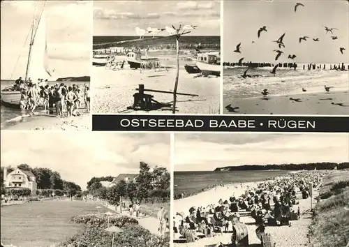 Baabe Ostseebad Ruegen Moewen Strand Kat. Baabe