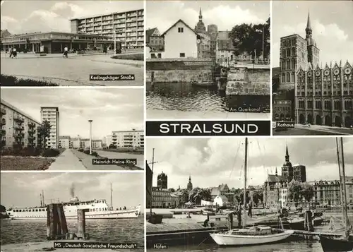 Stralsund Mecklenburg Vorpommern MS Deutsch Sowjetische Freundschaft Hafen Kedinghaeger Str.  Kat. Stralsund