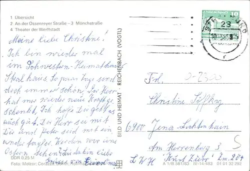 Stralsund Mecklenburg Vorpommern Wappen Ossenreyer Str. Moenchstr. Thater Werftstadt Kat. Stralsund