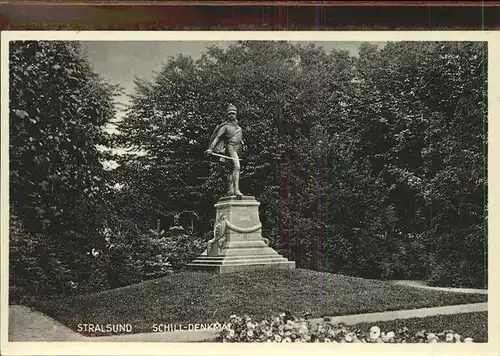 Stralsund Mecklenburg Vorpommern Schill Denkmal Kat. Stralsund