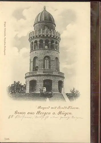 Bergen Ruegen Rugard Arndt Turm Kat. Bergen