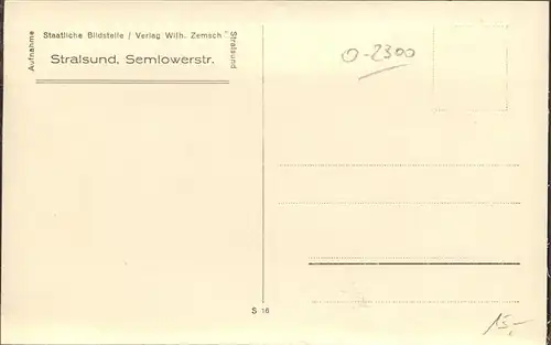 Stralsund Mecklenburg Vorpommern Semlowerstr. Kat. Stralsund