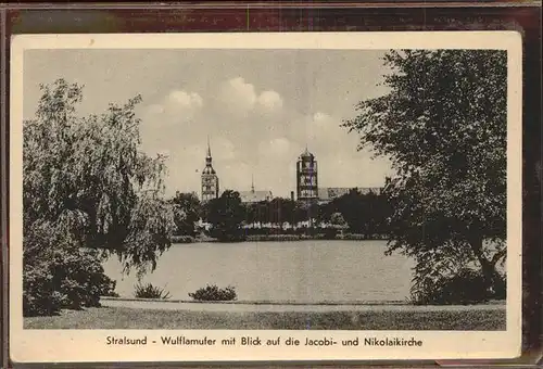 Stralsund Mecklenburg Vorpommern Wulflamufer Jacobi  Nikolaikirche Kat. Stralsund