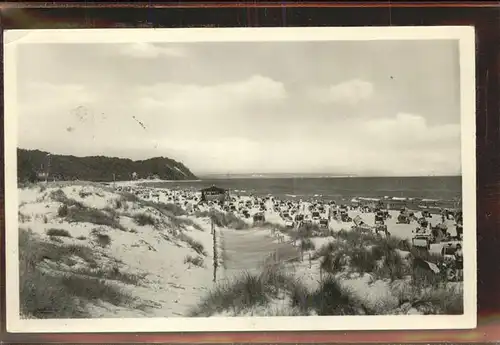 Baabe Ostseebad Ruegen Badestrand Strandkoerbe Kat. Baabe