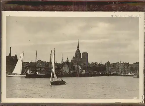 Stralsund Mecklenburg Vorpommern Hafen Segelboote Kat. Stralsund