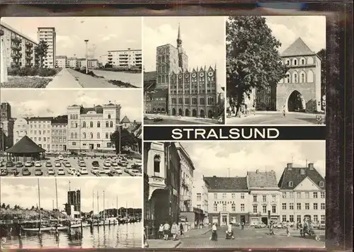 Stralsund Mecklenburg Vorpommern Leninplatz Rathaus Seglerhafen Kat. Stralsund