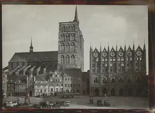 Stralsund Mecklenburg Vorpommern Rathaus Nikolaikirche Kat. Stralsund