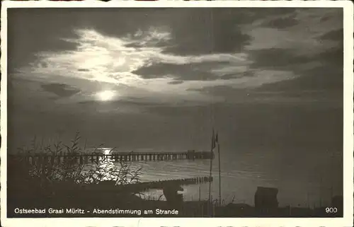 Graal-Mueritz Ostseebad Strand bei Nacht / Seeheilbad Graal-Mueritz /Bad Doberan LKR