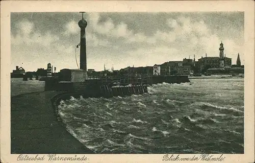 Warnemuende Ostseebad Mit Mole Kat. Rostock