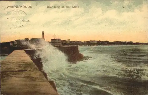 Warnemuende Ostseebad Mit Mole Kat. Rostock