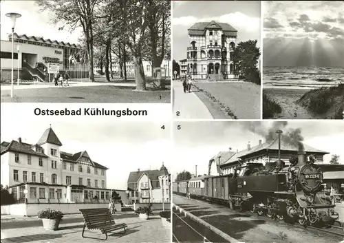 Kuehlungsborn Ostseebad FDGB Cafe "Jochen Weigert" u.Baederbahn Kat. Kuehlungsborn