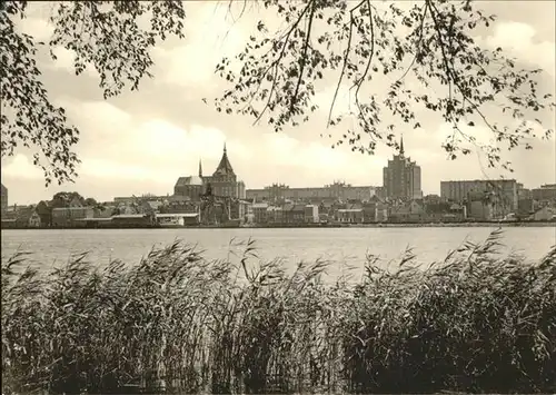 Rostock Mecklenburg Vorpommern Blick ueber die Warnow Kat. Rostock