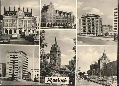 Rostock Mecklenburg Vorpommern Hauptpostamt u.Haus der Schiffahrt Kat. Rostock