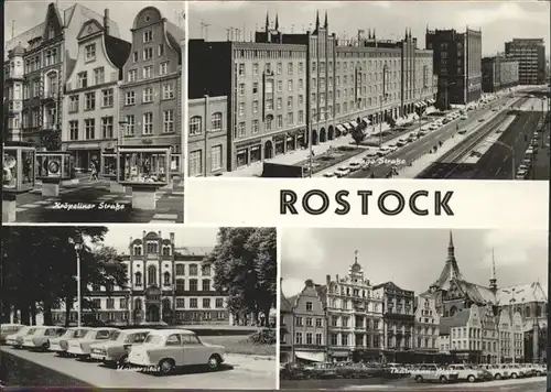 Rostock Mecklenburg Vorpommern Kroepelliner Strasse u.Universitaet Kat. Rostock