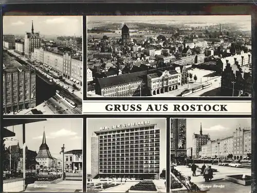 Rostock Mecklenburg Vorpommern Lange Strasse u.Haus der Schiffahrt Kat. Rostock