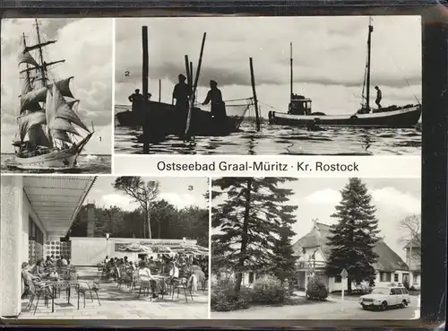 Graal-Mueritz Ostseebad Segelschulschiff "Wilhelm Piek" u.Broiler-Gaststaette / Seeheilbad Graal-Mueritz /Bad Doberan LKR