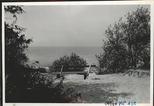 Arendsee Ostsee Blick aufs Meer Kat. Kuehlungsborn