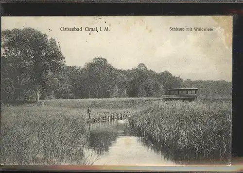 Graal-Mueritz Ostseebad Schleuse mit Waldwiese / Seeheilbad Graal-Mueritz /Bad Doberan LKR