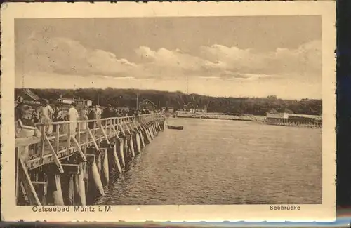 Mueritz Seebruecke Kat. Seeheilbad Graal Mueritz