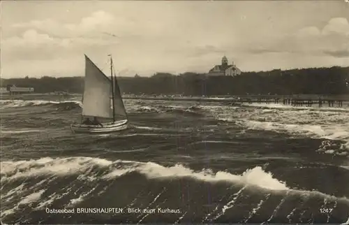 Brunshaupten Kurhaus Ostsee Dampfer Kat. Kuehlungsborn