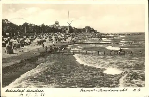 Arendsee Ostsee Strandansicht Kat. Kuehlungsborn